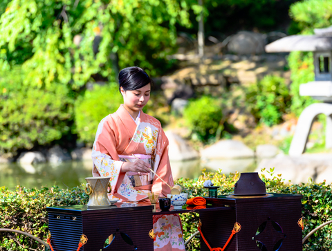 Japanesische Teezeremonie während der Veggie Resie.