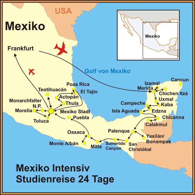 Reiseroute der Reise Peru