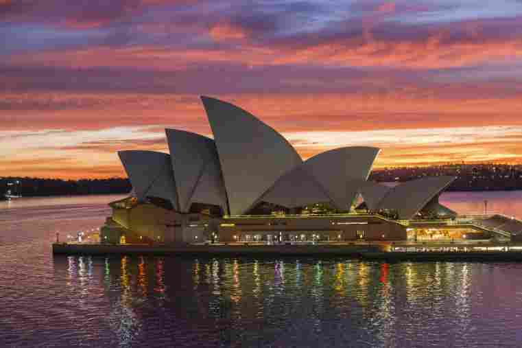 Weltberühmtes Sydney Opera House mit einzigartiger Architektur