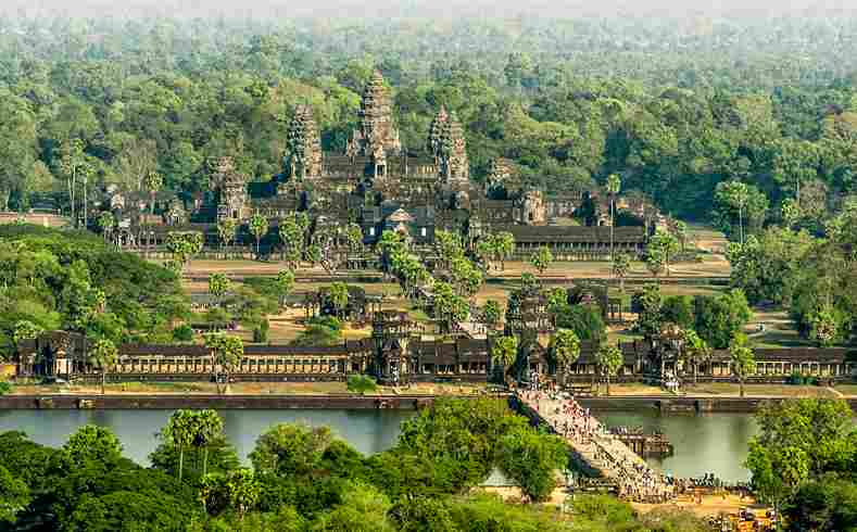 Das weltberühmte Angkor Wat-Tempelkomplex in Siem Reap, Kambodscha